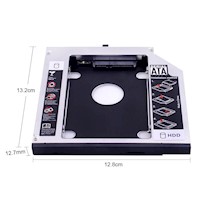 Caddy 2nd Hdd Ssd Disco Duro Sata Cd Dvd-rom Laptop 12.7 Mm